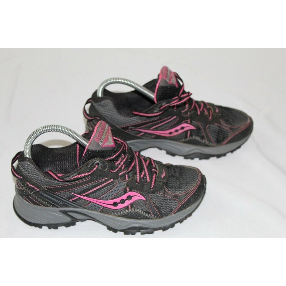 Saucony Excursion TR7 Women Size 7 Black Pink Trail Running Shoes